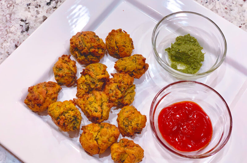 Oil Free Spinach/Palak Pakora