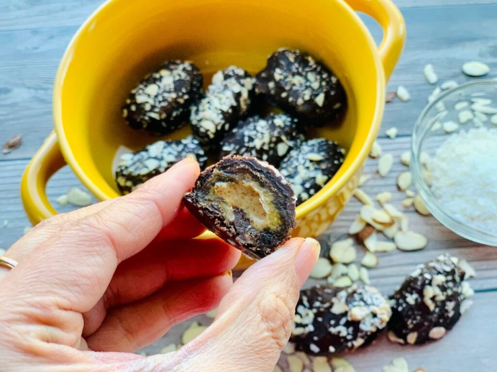 Dates & Almonds Covered in Dark Chocolate