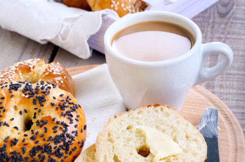 Whole Wheat Eggless Bagel.